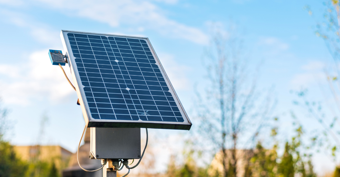 a husehld solar power in field 