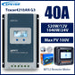 40A MPPT solar charge controller 12V 24V with MT52 monitor - EPEVER off-grid power regulator