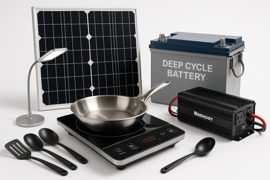 Complete off-grid Kitchen Bundle with Solar Cooktop and Power System for RV Van life!