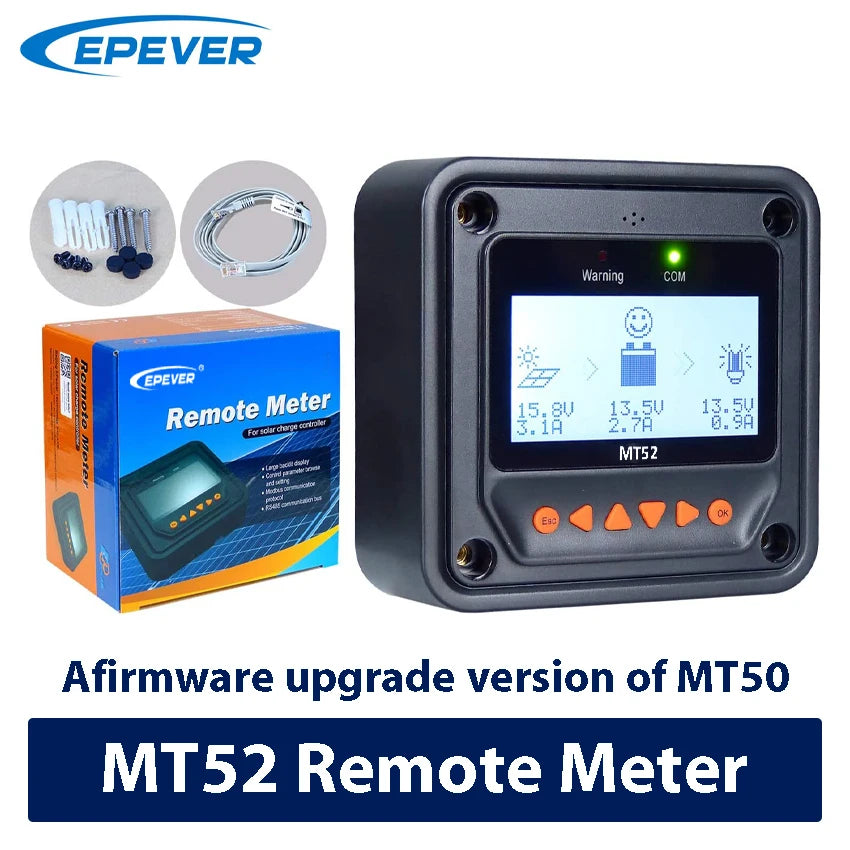 40A MPPT Solar Charge Controller 12V 24V Battery Voltage Max Solar Panel 100V EPEVER Regulator With MT52 Data Monitor