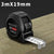 Black tape measure with '3M 19mm' label on a wooden surface