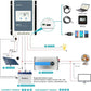 Diagram of a solar power system with components like solar panel, battery, and controller.