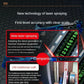 Advertisement for new laser spraying technology with text and images of equipment.