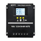 Solar charge controller with digital display on a white background